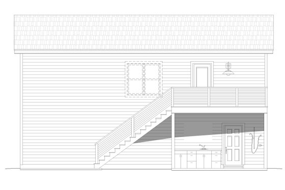 Exterior - Other Elevation for Country House Plan #932-291, 1.5 bath