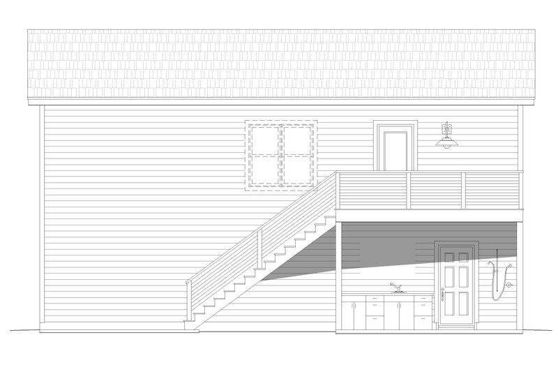 House Plan Design - Exterior - Other Elevation for Country House Plan #932-291, 1.5 bath