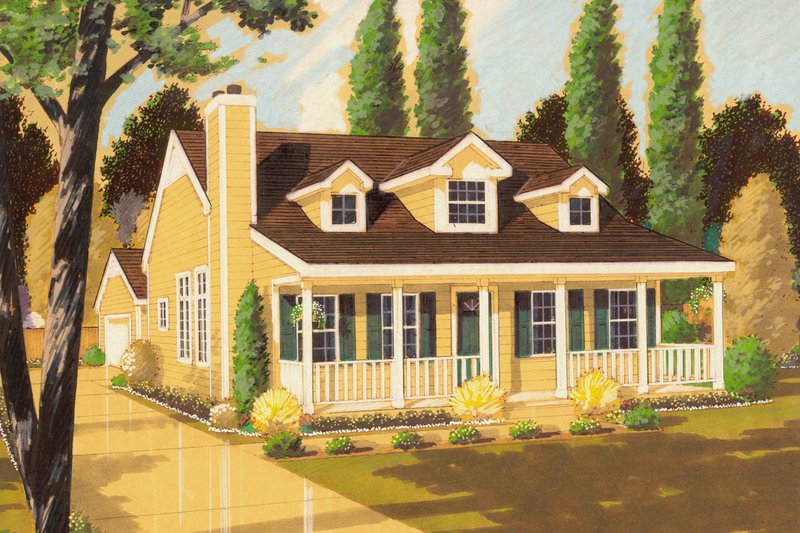 Dream House Plan - Country Exterior - Front Elevation Plan #3-333