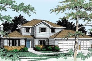 Traditional Exterior - Front Elevation Plan #92-205