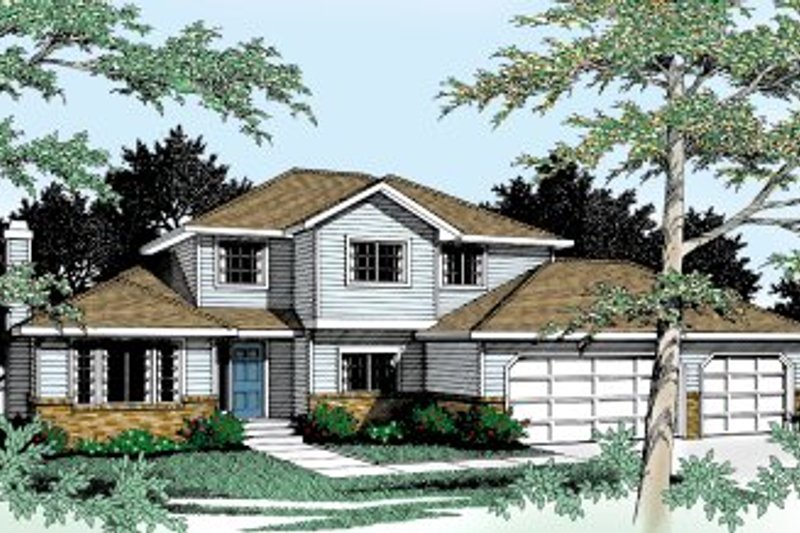 Architectural House Design - Traditional Exterior - Front Elevation Plan #92-205