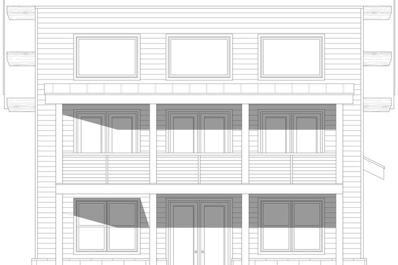 Home Plan - Exterior - Rear Elevation for Contemporary House Plan #932-1136 - 2 bed, 2 bath