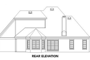 Exterior - Rear Elevation for European House Plan #81-765 - 3 bed, 2.5 bath