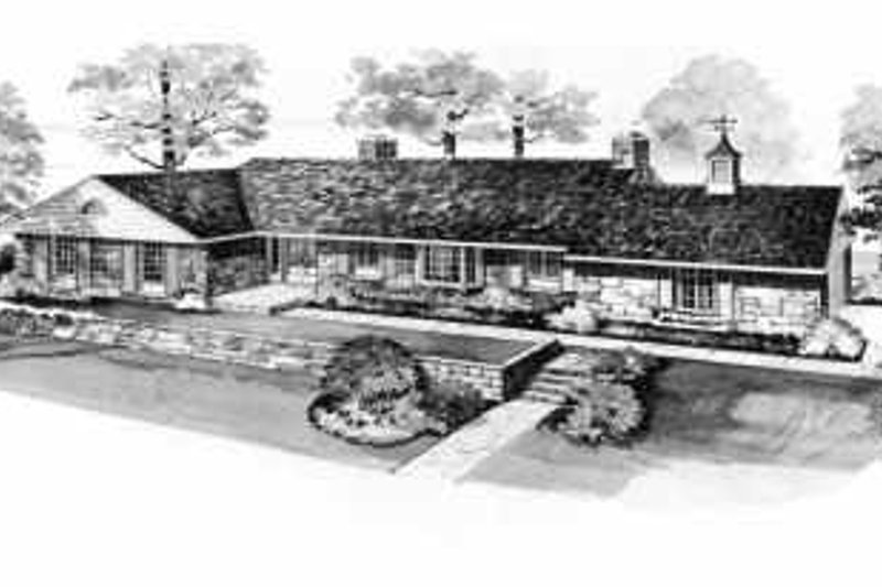 Architectural House Design - Ranch Exterior - Front Elevation Plan #72-359
