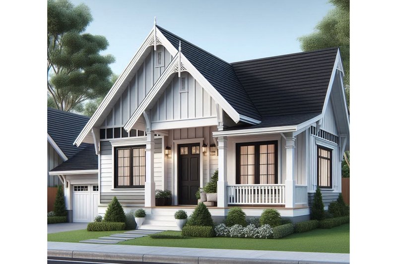 Cottage Style House Plan - 1 Beds 1 Baths 840 Sq/Ft Plan #515-38