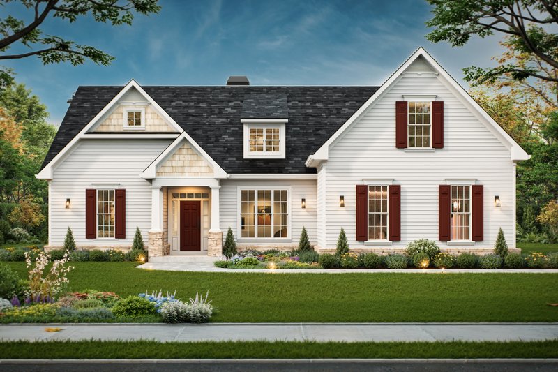 House Plan Design - Exterior - Front Elevation 4 for Traditional House Plan #54-693 - 3 bed, 2 bath