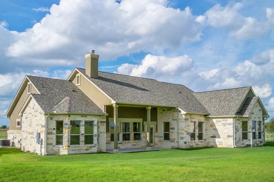 Exterior - Rear Elevation for European House Plan #80-200 - 4 bed, 4 bath