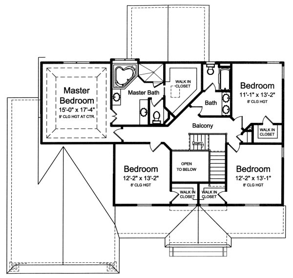 House Blueprint - Country Floor Plan - Upper Floor Plan #46-923