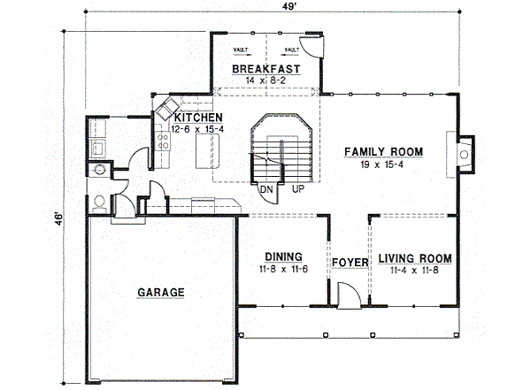 Traditional Floor Plan - Main Floor Plan #67-512