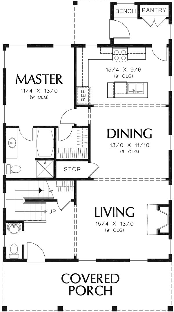 House Blueprint - Beach Floor Plan - Main Floor Plan #48-974