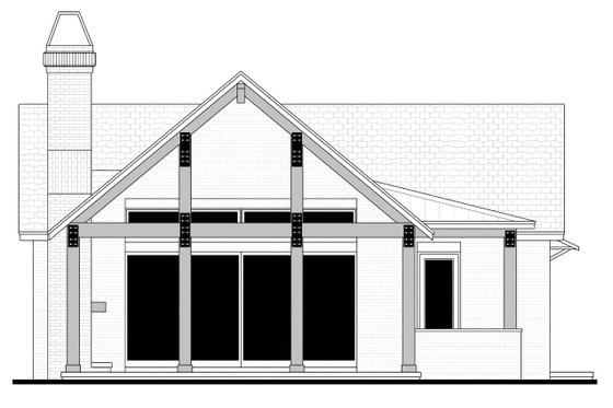 Exterior - Front Elevation 3 for Traditional House Plan #430-323, 1 bath