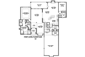 Floor Plan - Main Floor for European House Plan #81-1240 - 3 bed, 3 bath