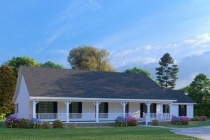 Country Exterior - Front Elevation Plan #923-34