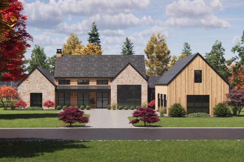 Home Plan - Farmhouse Exterior - Front Elevation Plan #1096-150