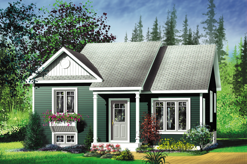 Cottage Style House Plan - 2 Beds 1 Baths 1020 Sq/Ft Plan #25-108