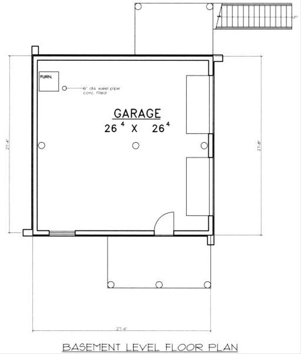 Log Floor Plan - Lower Floor Plan #117-554