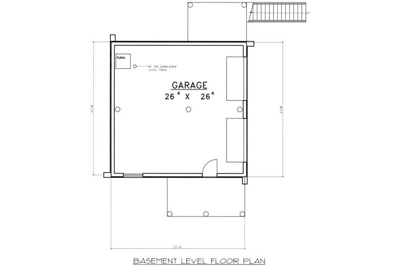 Home Plan - Floor Plan - Lower Floor for Log House Plan #117-554 - 1 bed, 1 bath