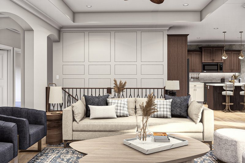 House Plan Design - Interior - Family Room for Craftsman House Plan #455-219 - 3 bed, 2 bath