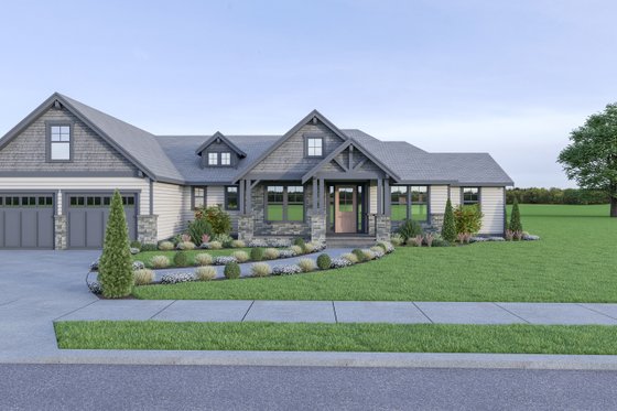 Exterior - Other Elevation for Craftsman House Plan #1070-65 - 3 bed, 2.5 bath