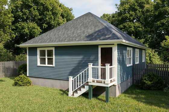 Exterior - Rear Elevation for Cottage House Plan #79-115 - 3 bed, 2 bath