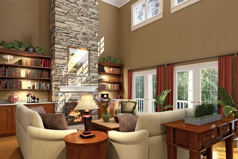 House Plan Design - Interior - Family Room 1 for Country House Plan #929-18 - 4 bed, 3.5 bath
