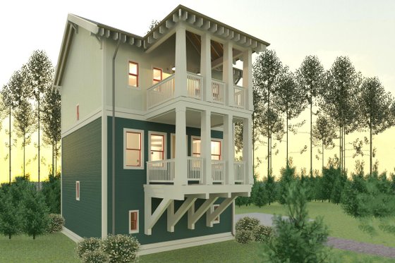 Exterior - Front Elevation for Craftsman House Plan #926-1 - 1 bed, 1.5 bath