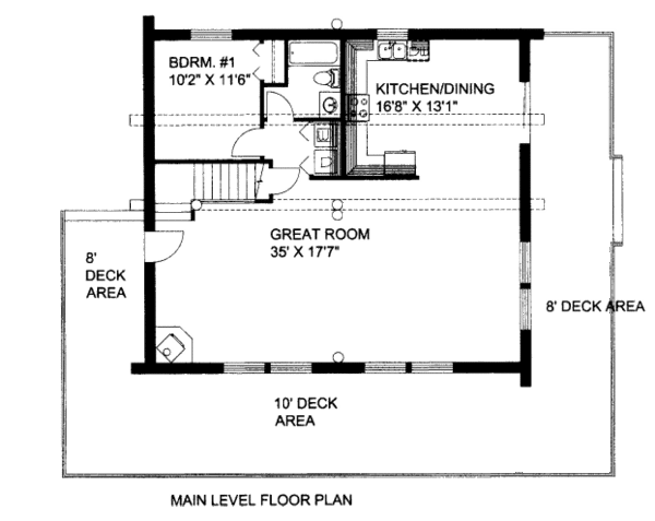 Log Floor Plan - Main Floor Plan #117-585