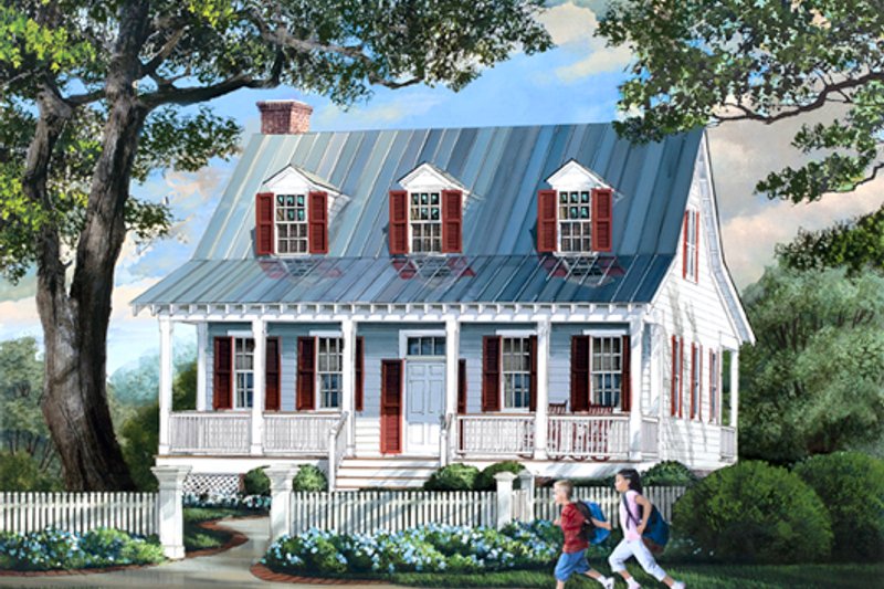 Architectural House Design - Country Exterior - Front Elevation Plan #137-264