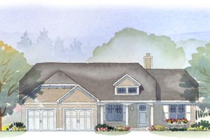 Ranch Exterior - Front Elevation Plan #901-54