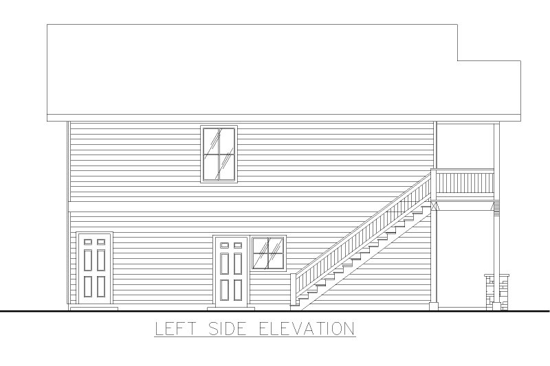 Architectural House Design - Exterior - Other Elevation for Craftsman House Plan #117-1058 - 1 bed, 1 bath