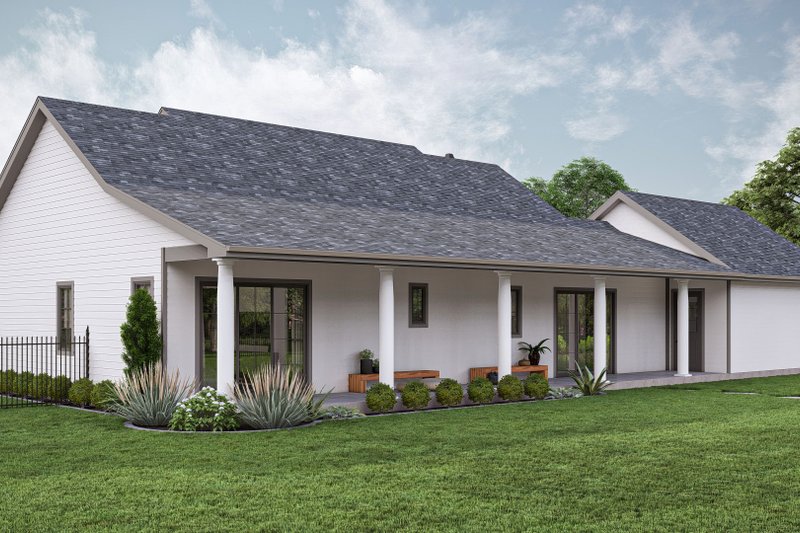 Dream House Plan - Exterior - Rear Elevation for Colonial House Plan #455-491 - 3 bed, 2 bath