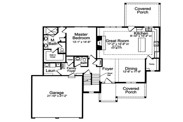 Craftsman Floor Plan - Main Floor Plan #46-918