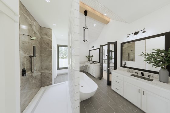 Interior - Master Bathroom for Farmhouse House Plan #1074-84 - 4 bed, 3.5 bath