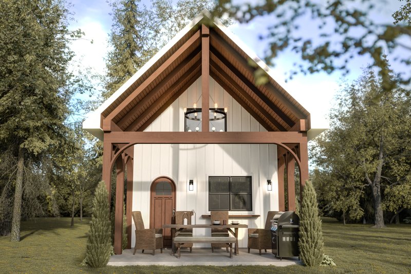 Dream House Plan - Exterior - Front Elevation 4 for Farmhouse House Plan #23-2836 - 1 bed, 1 bath