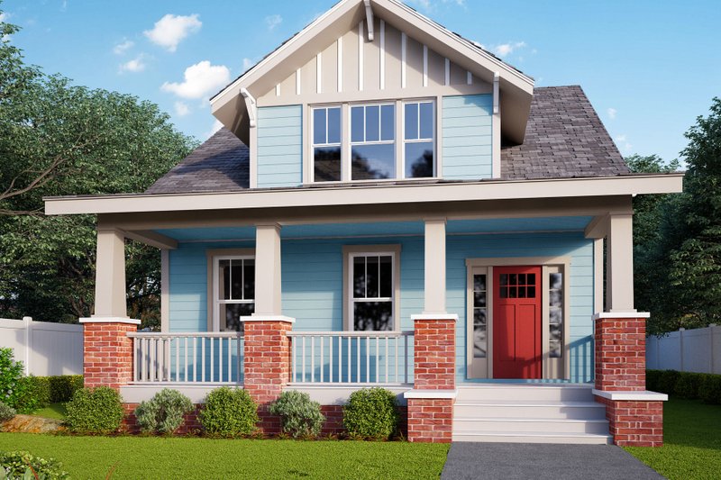 House Design - Exterior - Front Elevation 4 for Craftsman House Plan #461-75 - 4 bed, 3 bath