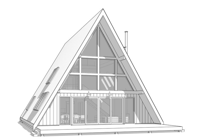 Home Plan - Exterior - Rear Elevation 1 for Cottage House Plan #1114-34 - 3 bed, 2 bath