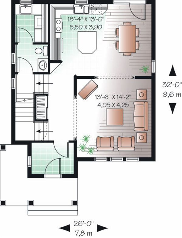 House Design - Traditional Floor Plan - Main Floor Plan #23-740