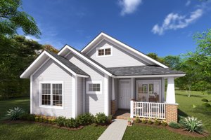 Cottage Exterior - Front Elevation Plan #513-2211