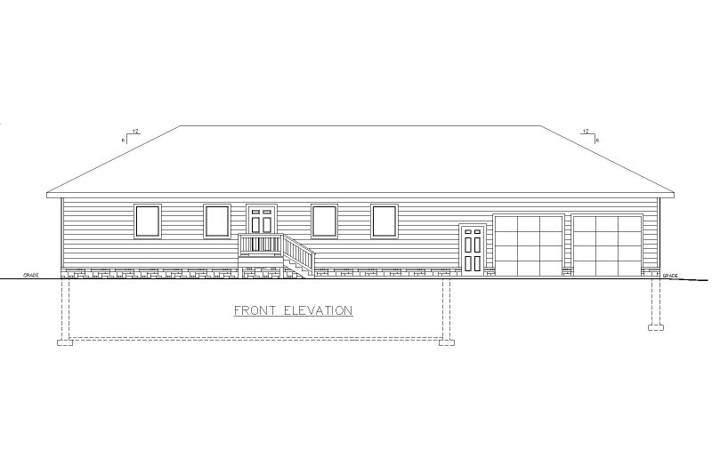 House Design - Exterior - Front Elevation 3 for Cottage House Plan #117-983 - 3 bed, 3 bath