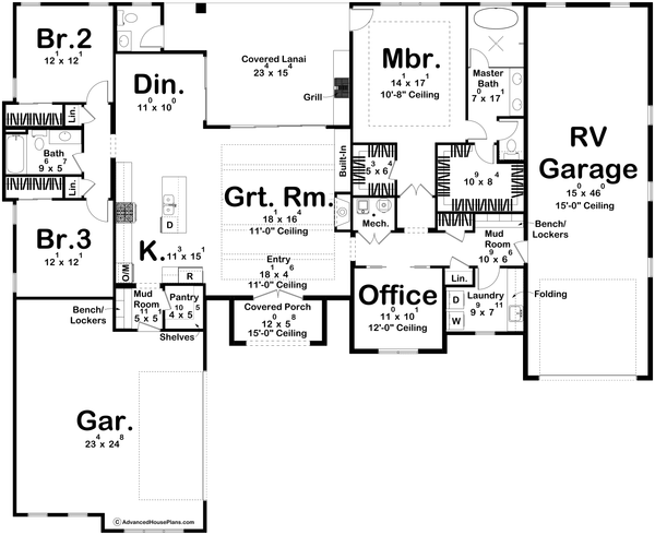 Home Plan - Mediterranean Floor Plan - Main Floor Plan #455-633