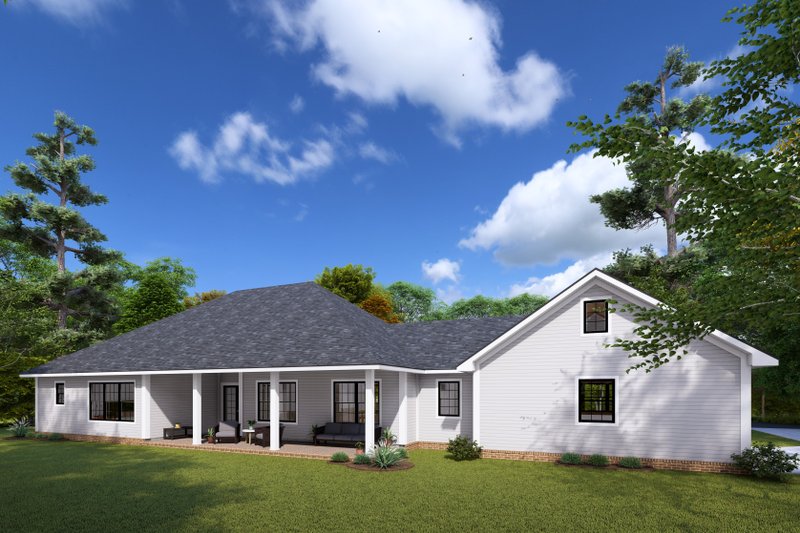 Dream House Plan - Exterior - Rear Elevation for Farmhouse House Plan #513-2257 - 3 bed, 2 bath