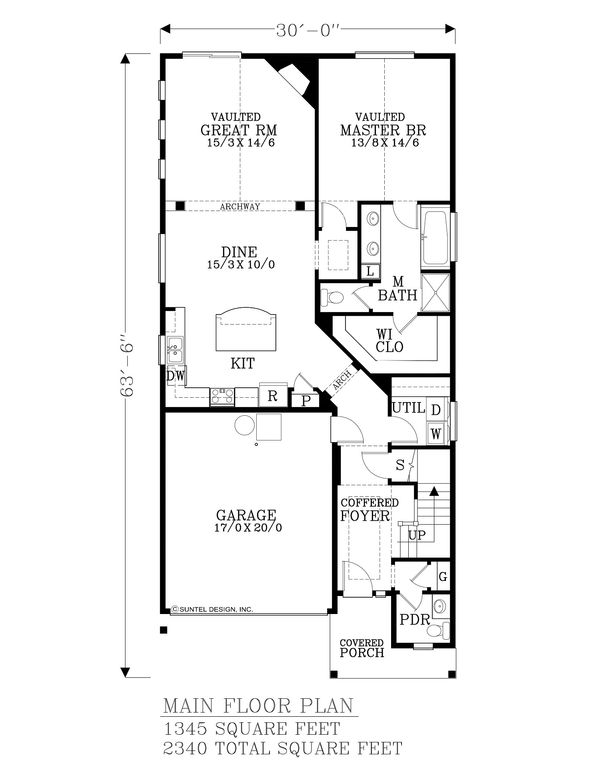 House Plan Design - Craftsman Floor Plan - Main Floor Plan #53-586
