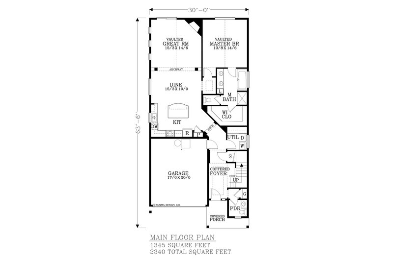 Dream House Plan - Floor Plan - Main Floor for Craftsman House Plan #53-586 - 4 bed, 2.5 bath