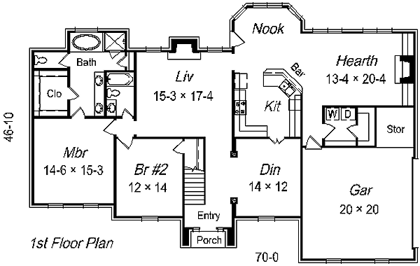 European Floor Plan - Main Floor Plan #329-273