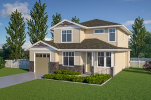 Craftsman Exterior - Front Elevation Plan #1100-5