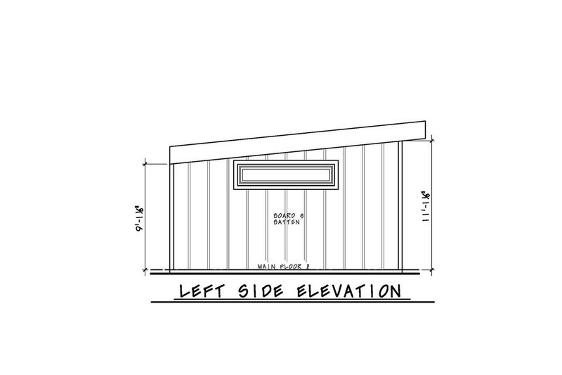 House Design - Exterior - Other Elevation for Cabin House Plan #20-2643 - 2 bed, 1 bath