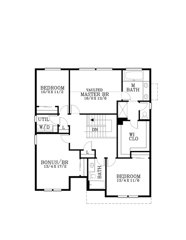 House Blueprint - Craftsman Floor Plan - Upper Floor Plan #53-729
