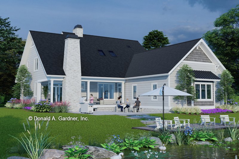 Architectural House Design - Exterior - Rear Elevation for Bungalow House Plan #929-1166 - 3 bed, 2.5 bath
