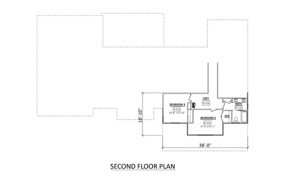 Floor Plan - Upper Floor for Colonial House Plan #1089-41 - 3 bed, 3.5 bath