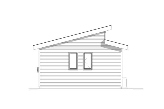Exterior - Rear Elevation for Modern House Plan #1099-11, 1 bath